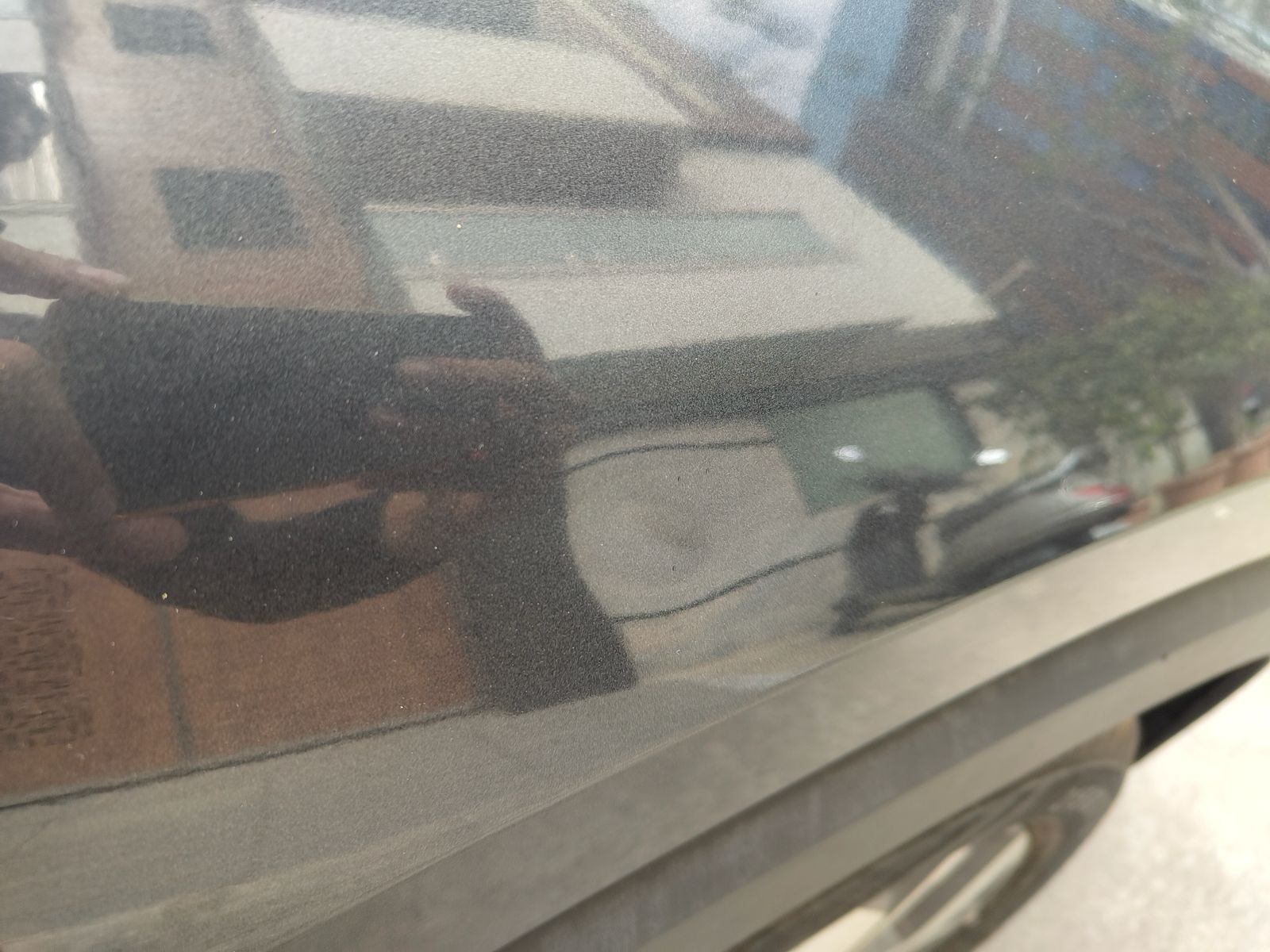 Front right panel dent